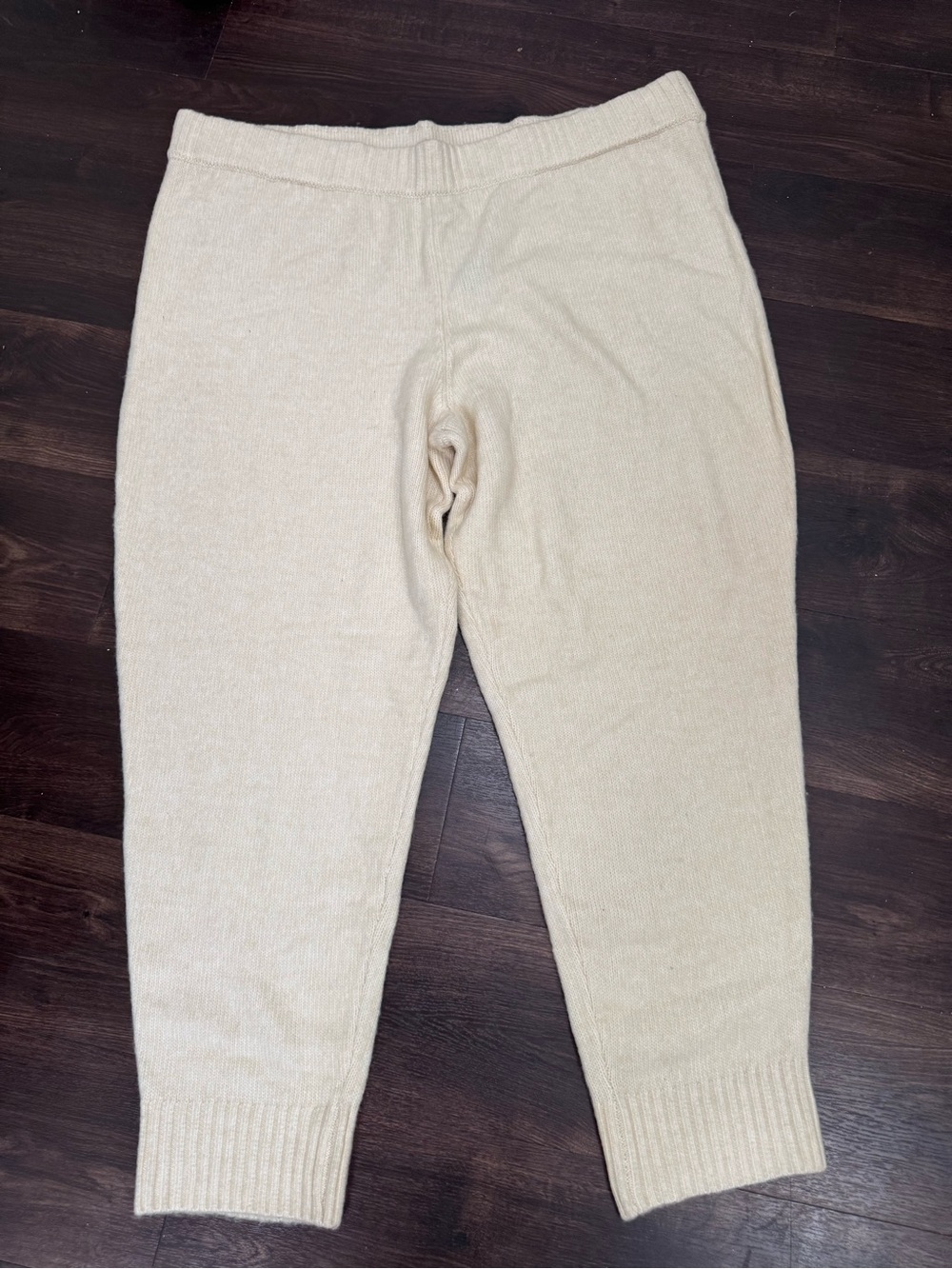 Express Sweater Knit Lounge Pants Joggers Cream Oat NWT Size XL